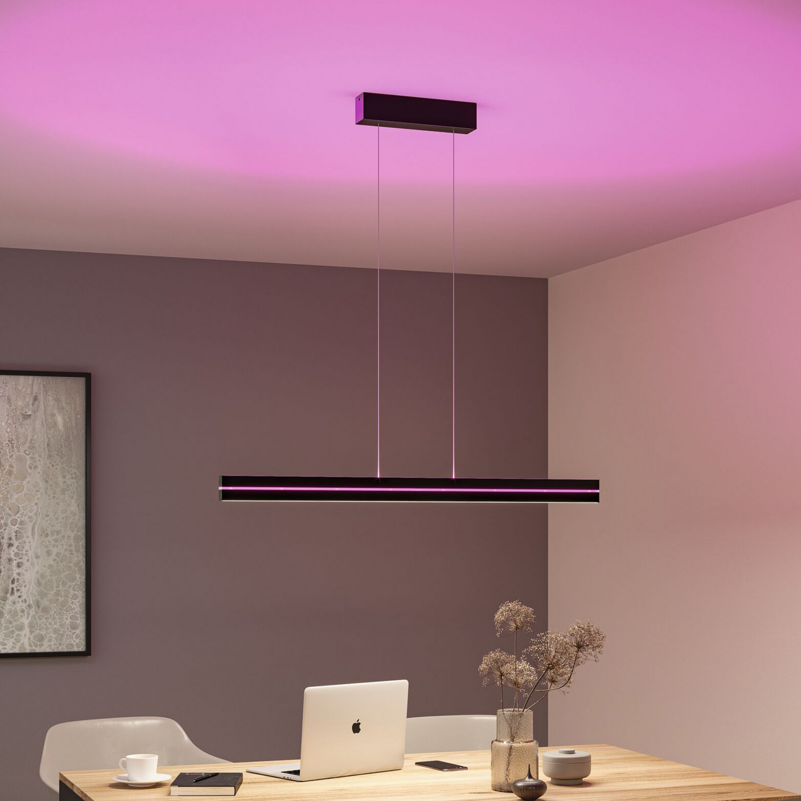 „Paulmann“ LED pakabinamas šviestuvas „Raiko“, juodos spalvos, 100 cm, RGBW, su „Paulmann“ LED pakabinamas šviestuvas „Raiko“, juodos spalvos, 100 cm, RGBW, su