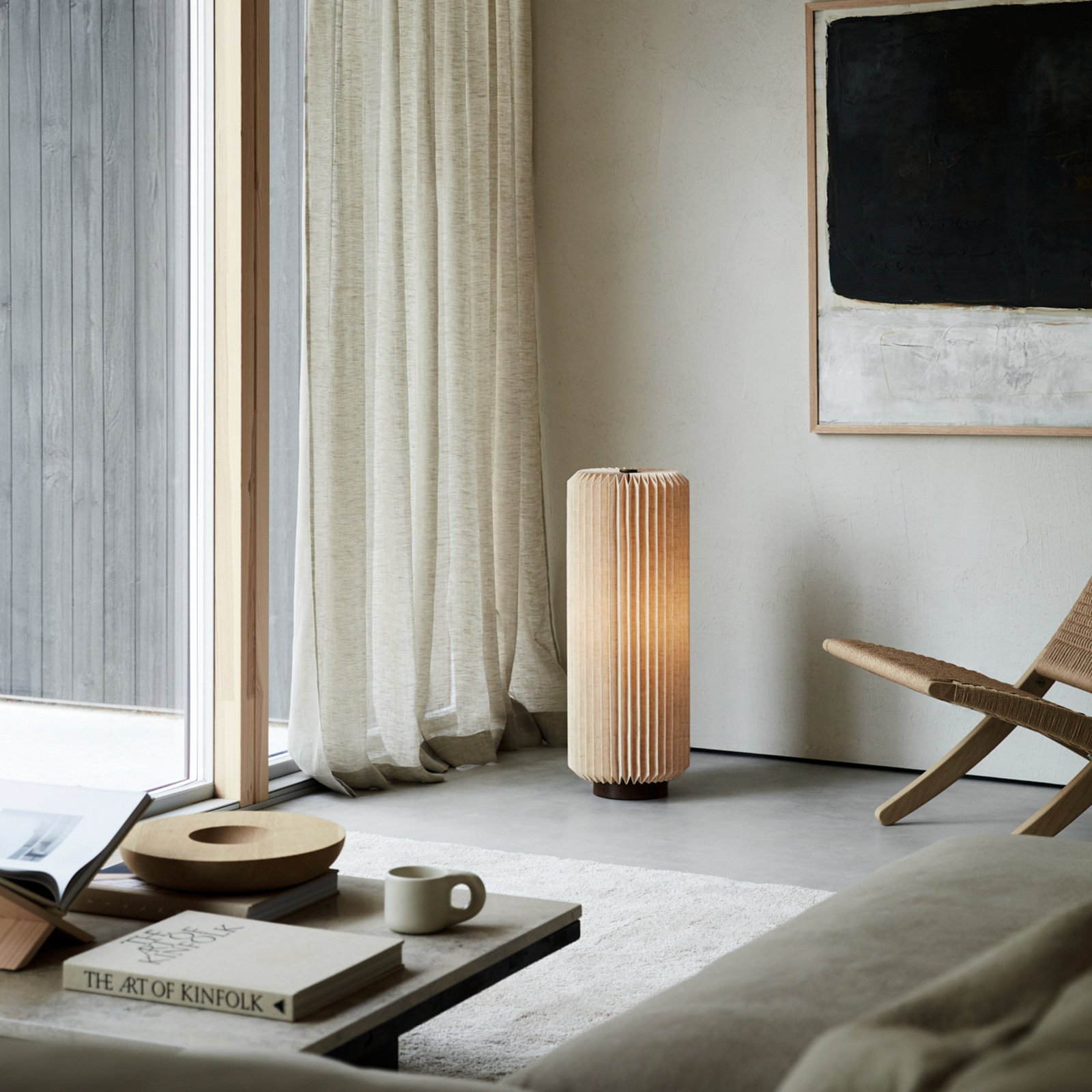 Alba vloerlamp, linnen, naturel, hoogte 72 cm - Watt & Veke