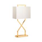 Textilní stolní lampa Cross zlatá/slonovina