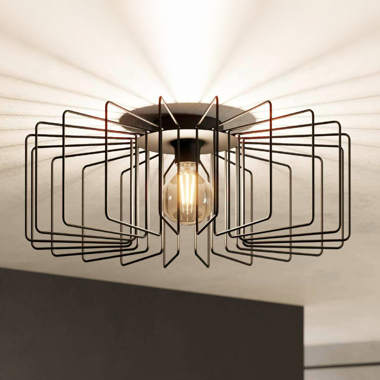 Tremedal ceiling light, cage design