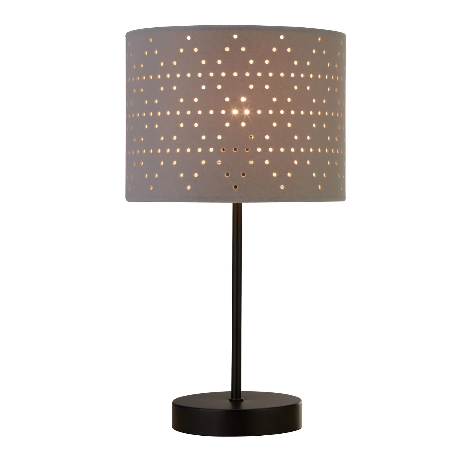 Taave table lamp, grey/black, textile, metal, 27 cm, E14
