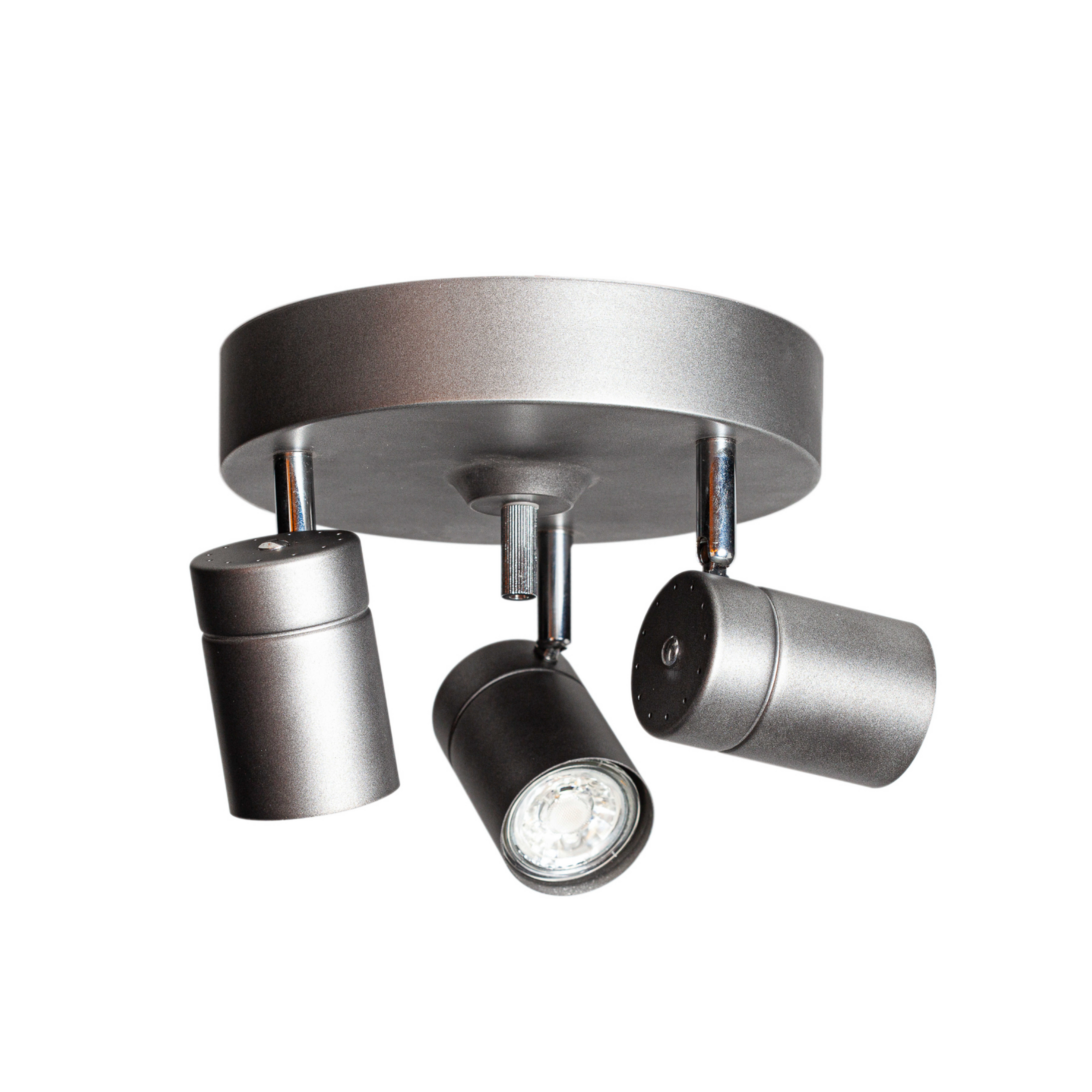 Downlight Correct, 3 luces, redondo, gris, GU10 - By Rydéns