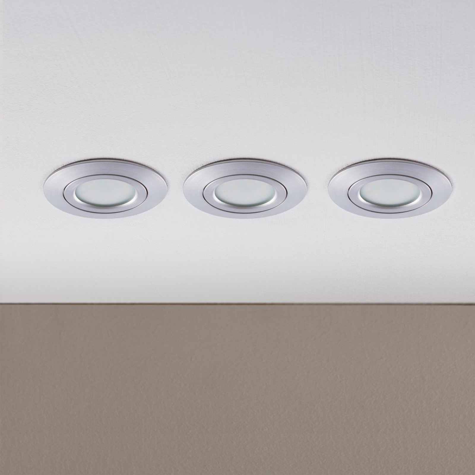 Andrej Round LED Spot a Incasso 3 pcs. Alu - Lindby