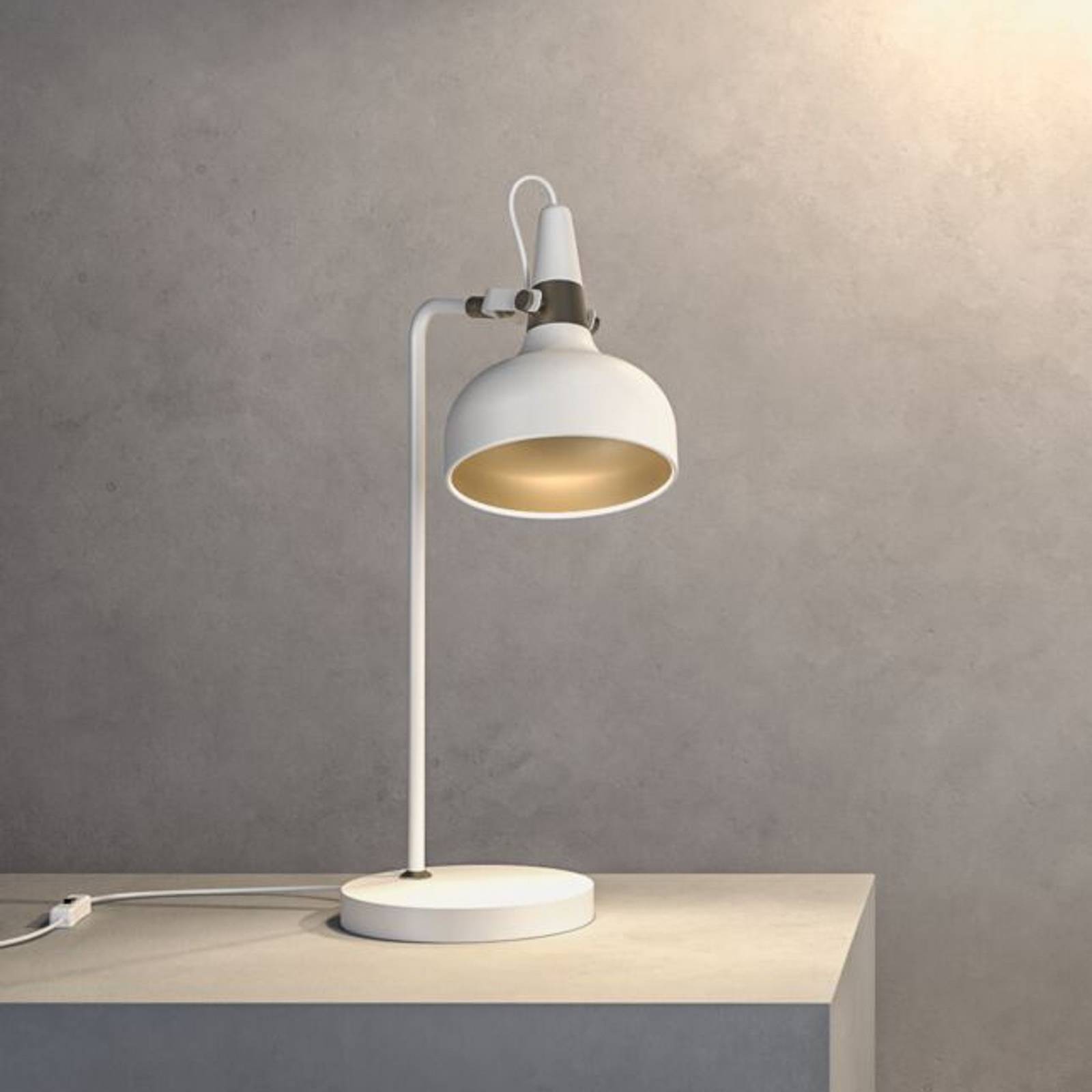 Lampa stołowa Paulmann Juna STYLE, biała, wysokość 51 cm, metalowa