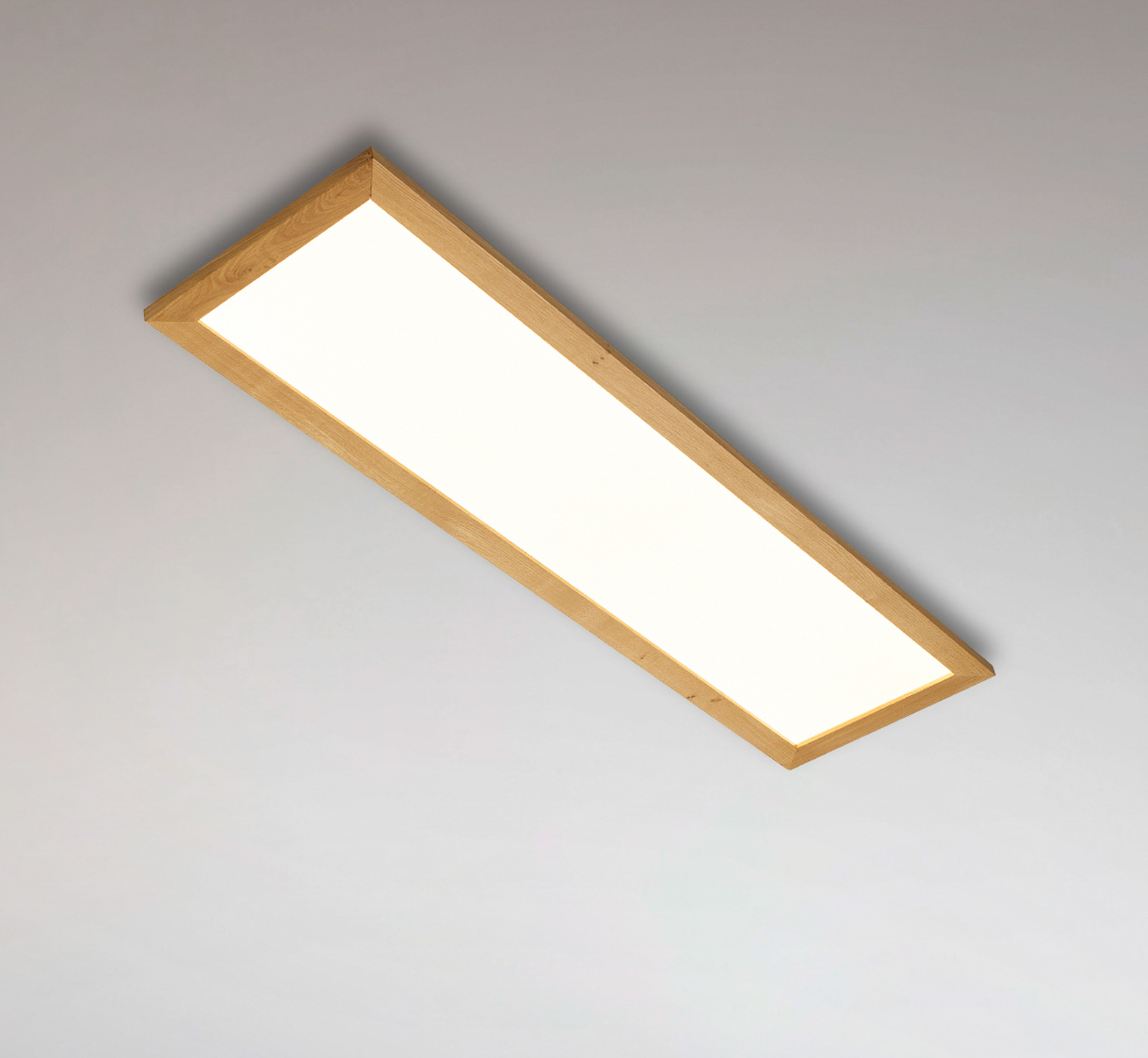Lucande Aurinor LED-Panel Eiche natur 125 cm