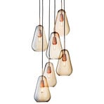 Nuura Anoli 6 lámpara colgante, 6 luces oro