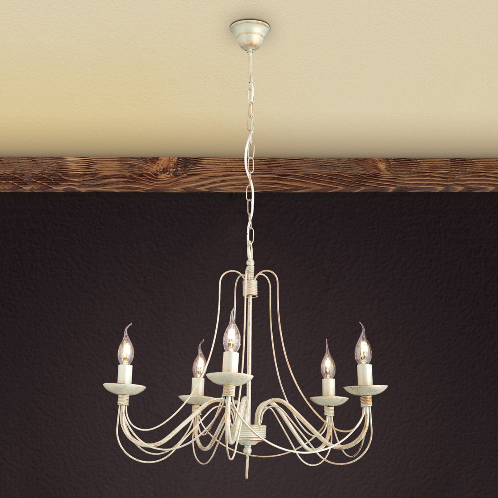 Pretty chandelier Antonina, 5-light