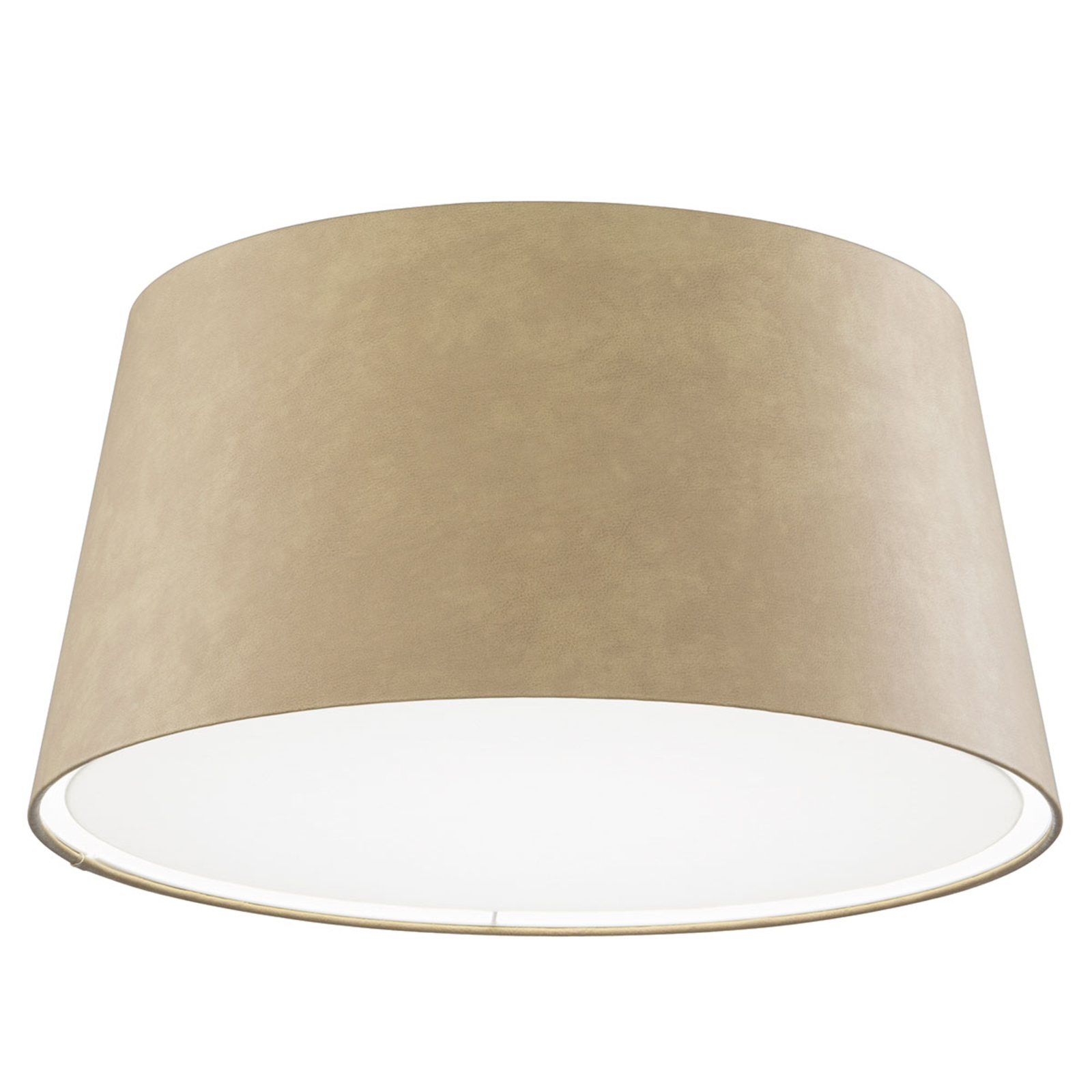 Hufnagel Louise LED ceiling lamp dimmable 3,000 K sand, for Living / Dining Room, steel, fabric, microfibre, 30 W, energy efficiency: A+, H: 30 cm