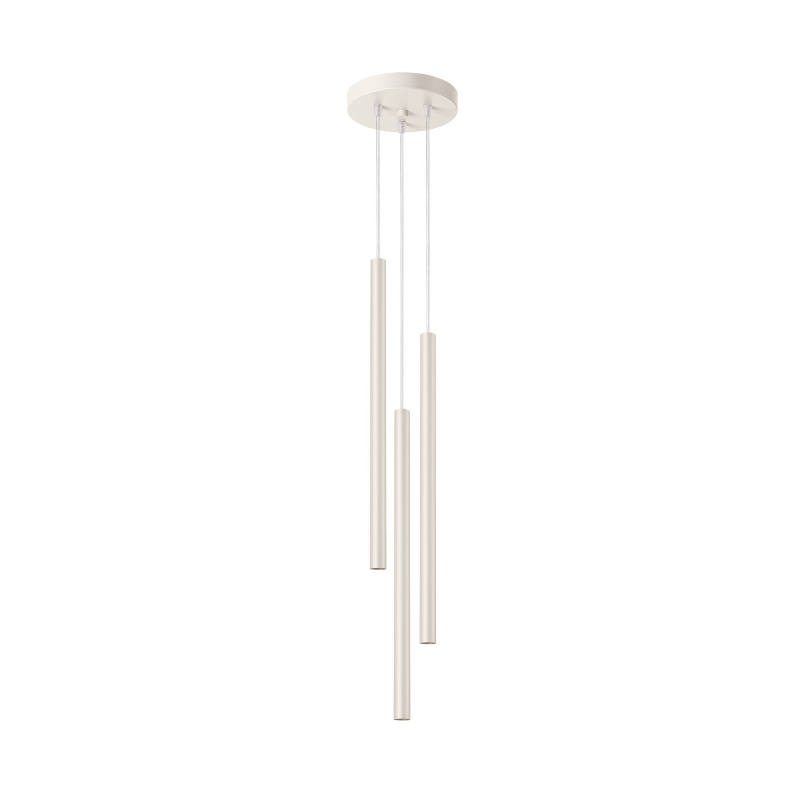 Candeeiro suspenso Pastelo, bege, Ø 19 cm, aço