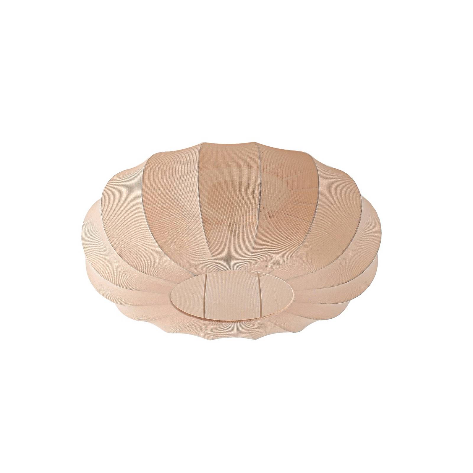 Lindby Deckenleuchte Helin, beige, Ø 60 cm, Textil, 3 x E27