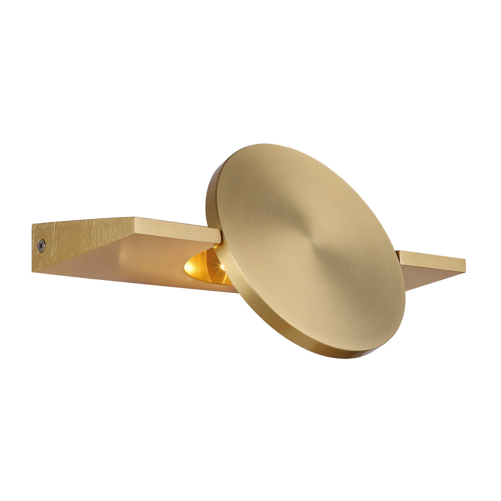 LED wandlamp Jasper, hoogte 28 cm, mat messing, metaal