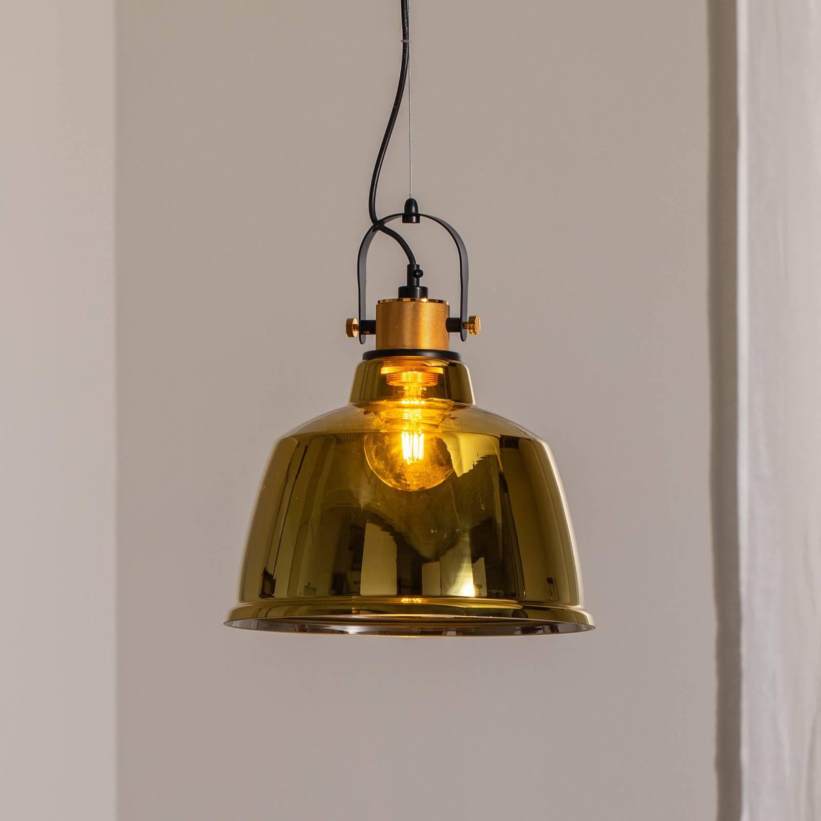 Hängeleuchte Amalfi, gold, Ø 30 cm günstig online kaufen