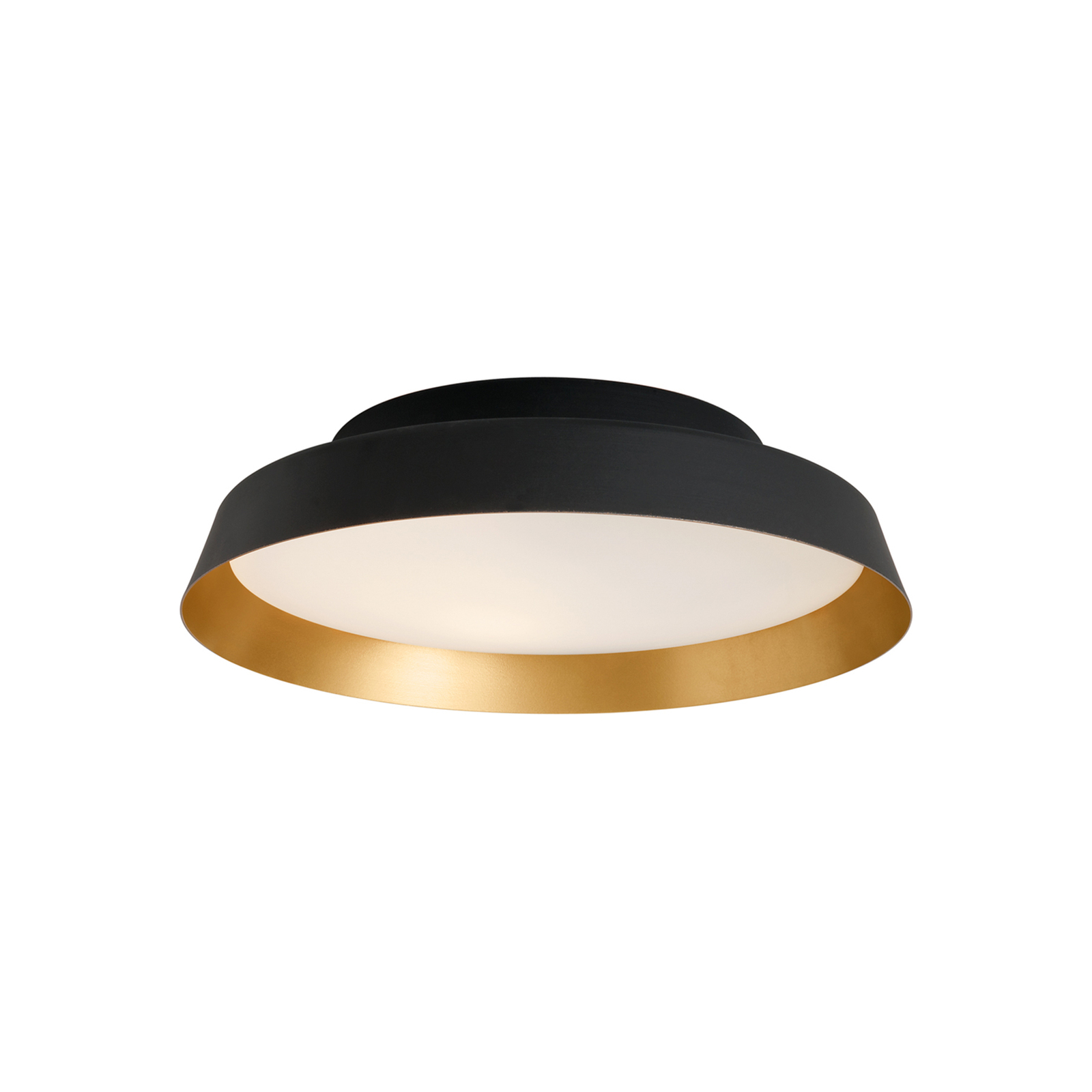 LED-taklampa Boop! Ø 37 cm svart/guld