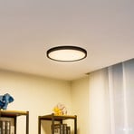 Lindby Smart LED φωτιστικό οροφής Pravin, Ø 40 cm, CCT, μαύρο