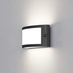 EGLO buitenwandlamp POGGIARELLO, zwart, plat model 22 cm IP54