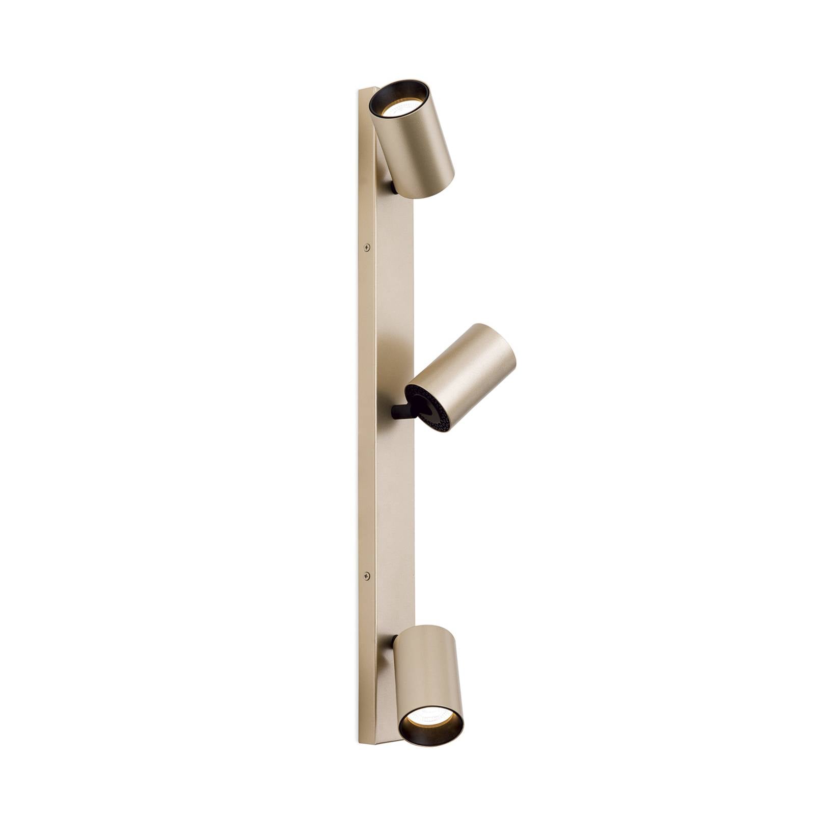 Strahler Sean 3-flg goldfarben Metall schwenkbar