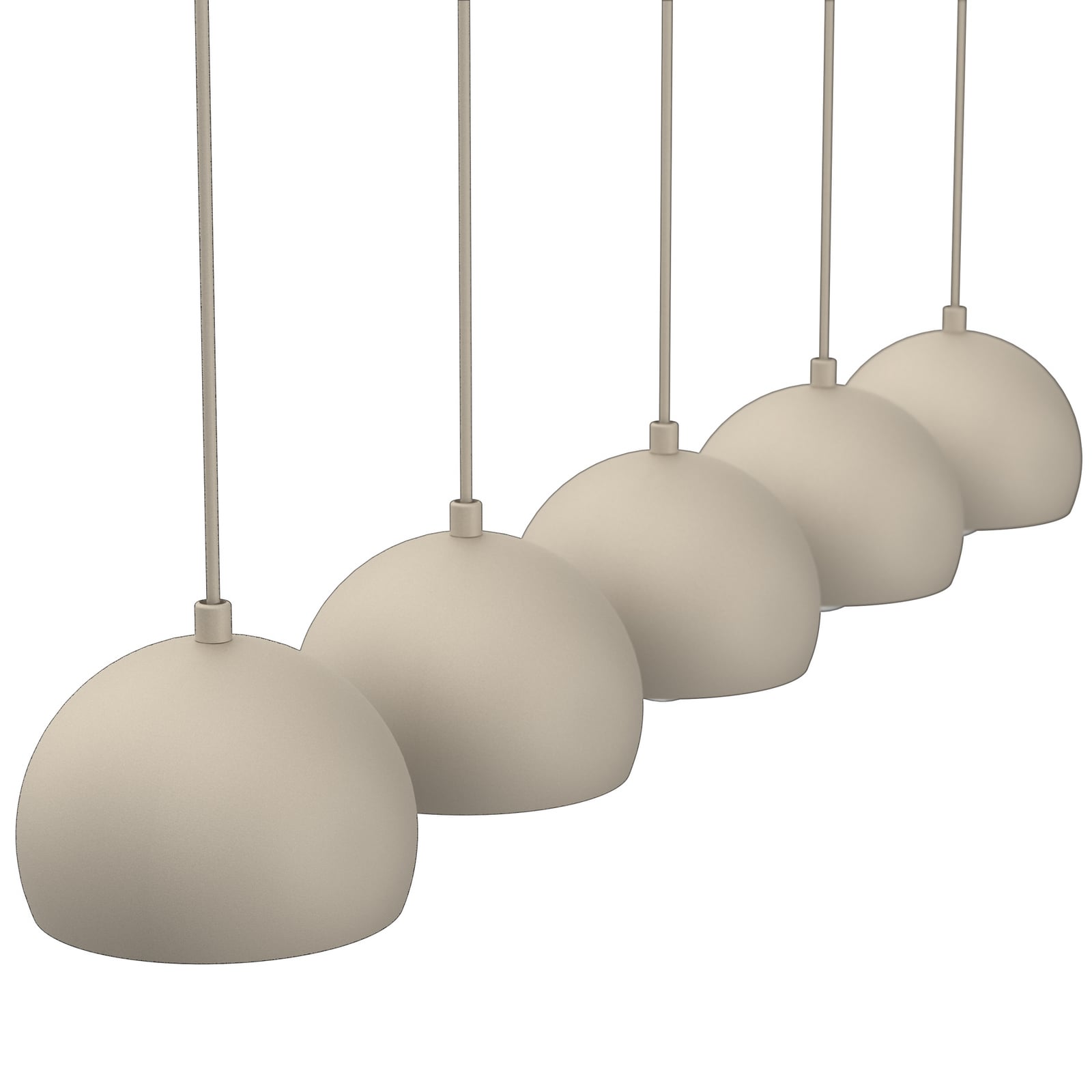 Sool hanging light, beige, length 95 cm, 5-bulb, metal, E27 Sool hanging light, beige, length 95 cm, 5-bulb, metal, E27