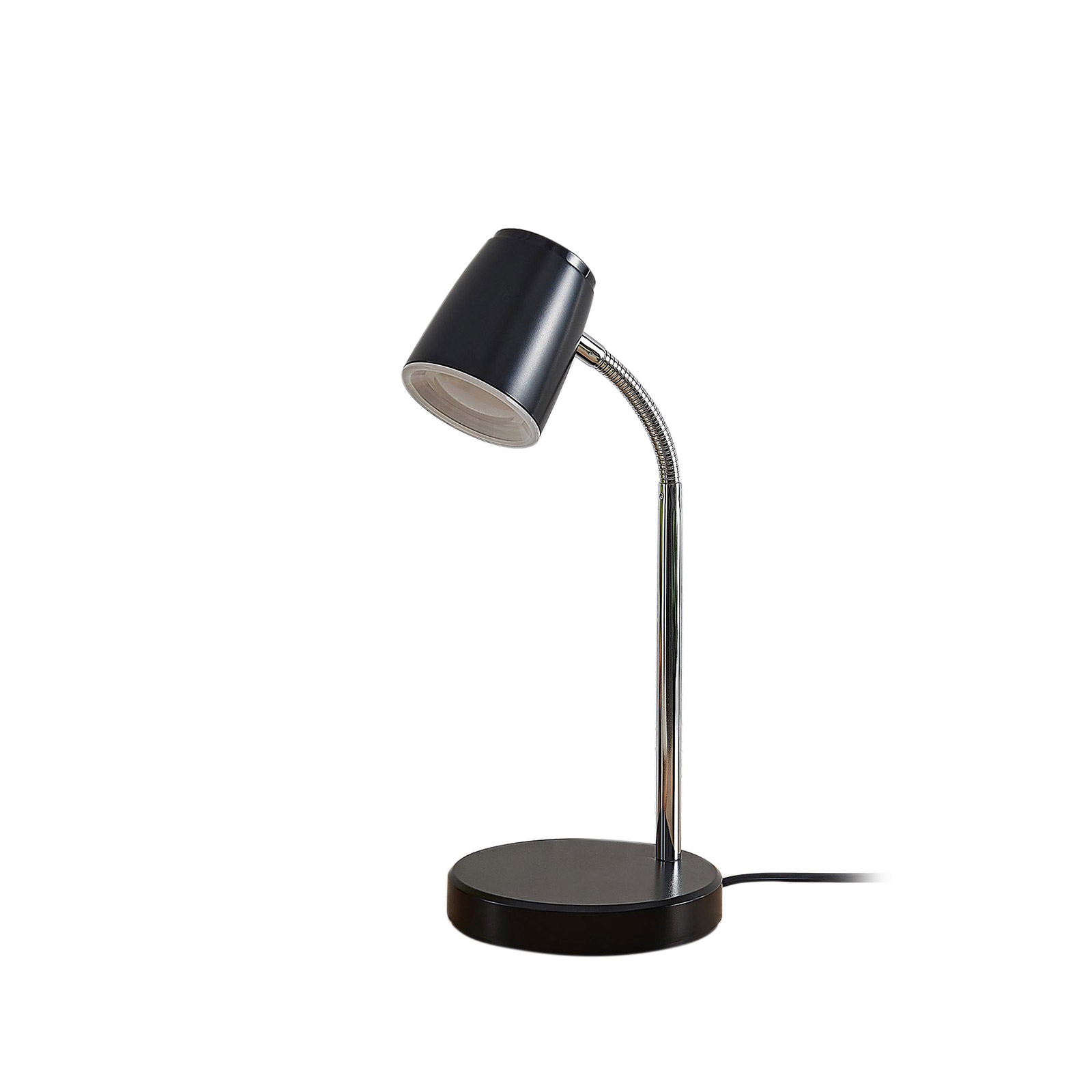 Lindby Jegor lampa stołowa LED w kolorze czarnym