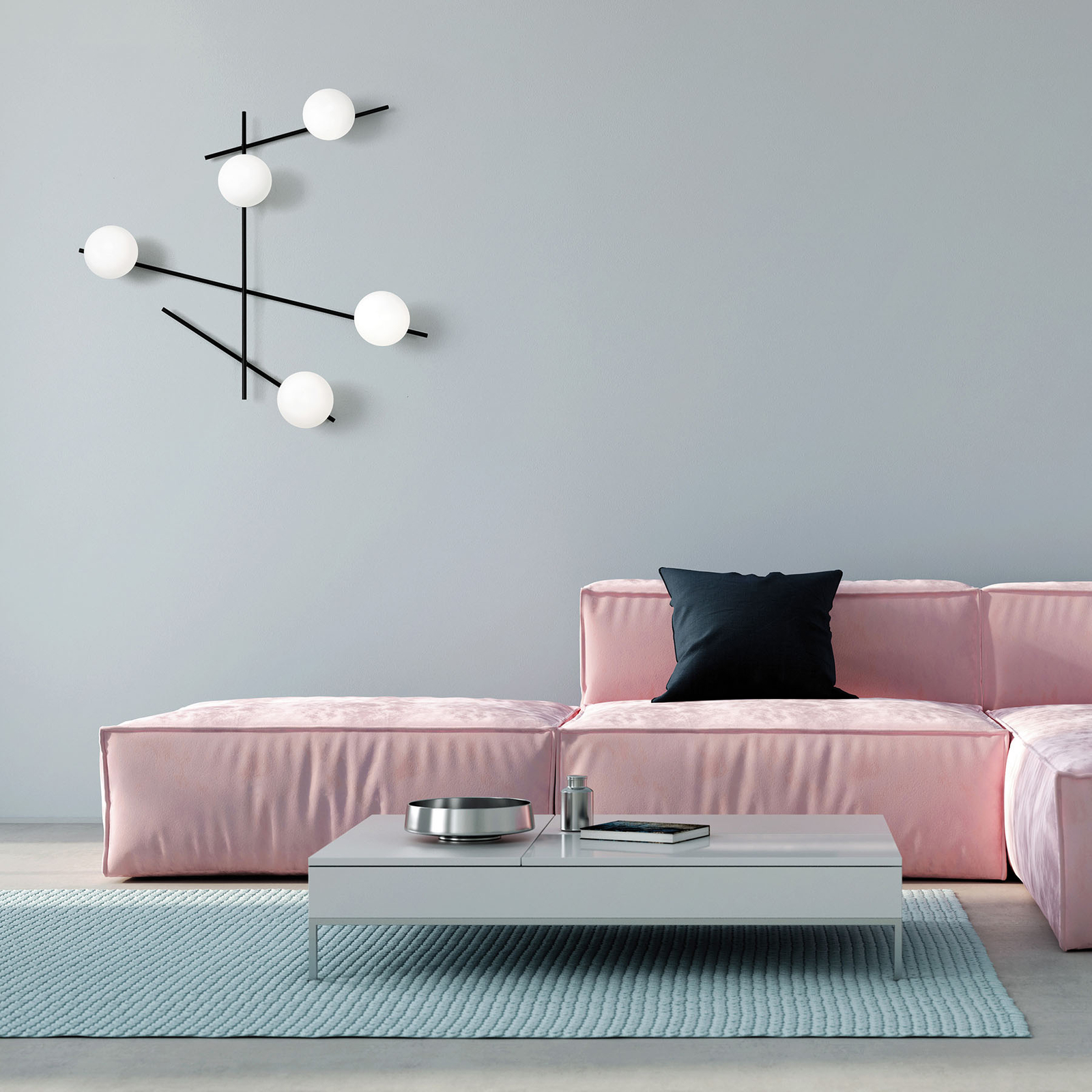 Mikado wall light, movable, fivebulb Lights.co.uk