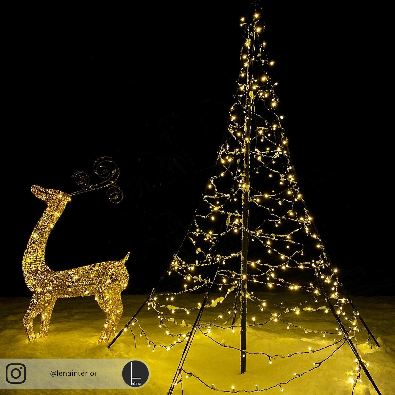 Fairybell-juletre med stolpe, 2 m, 300 lysdioder