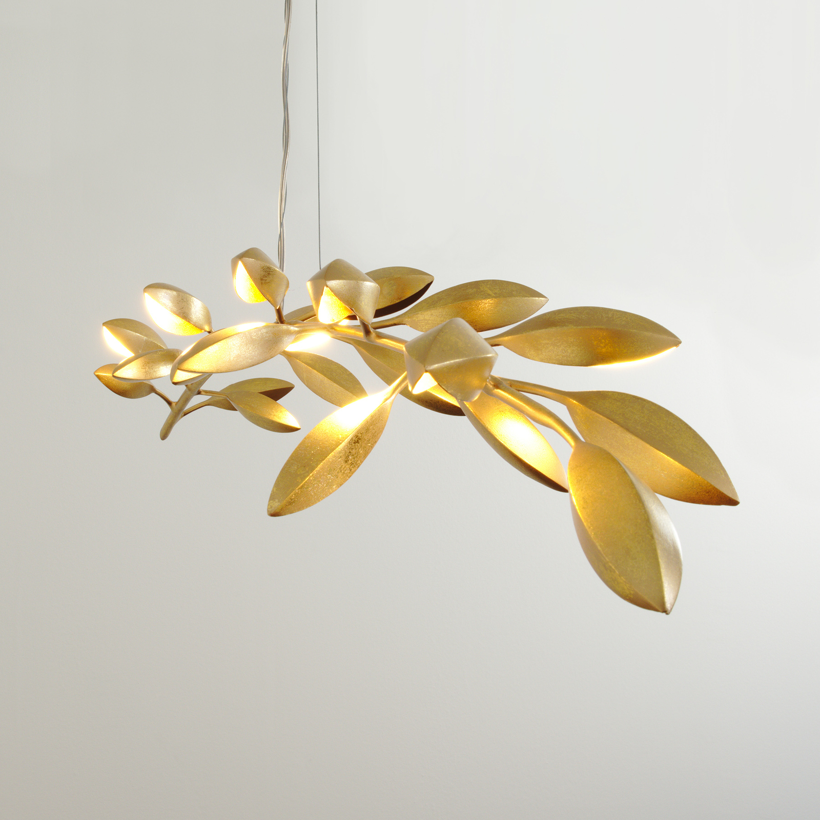 Hanglamp Riso, 11-lamps, goud