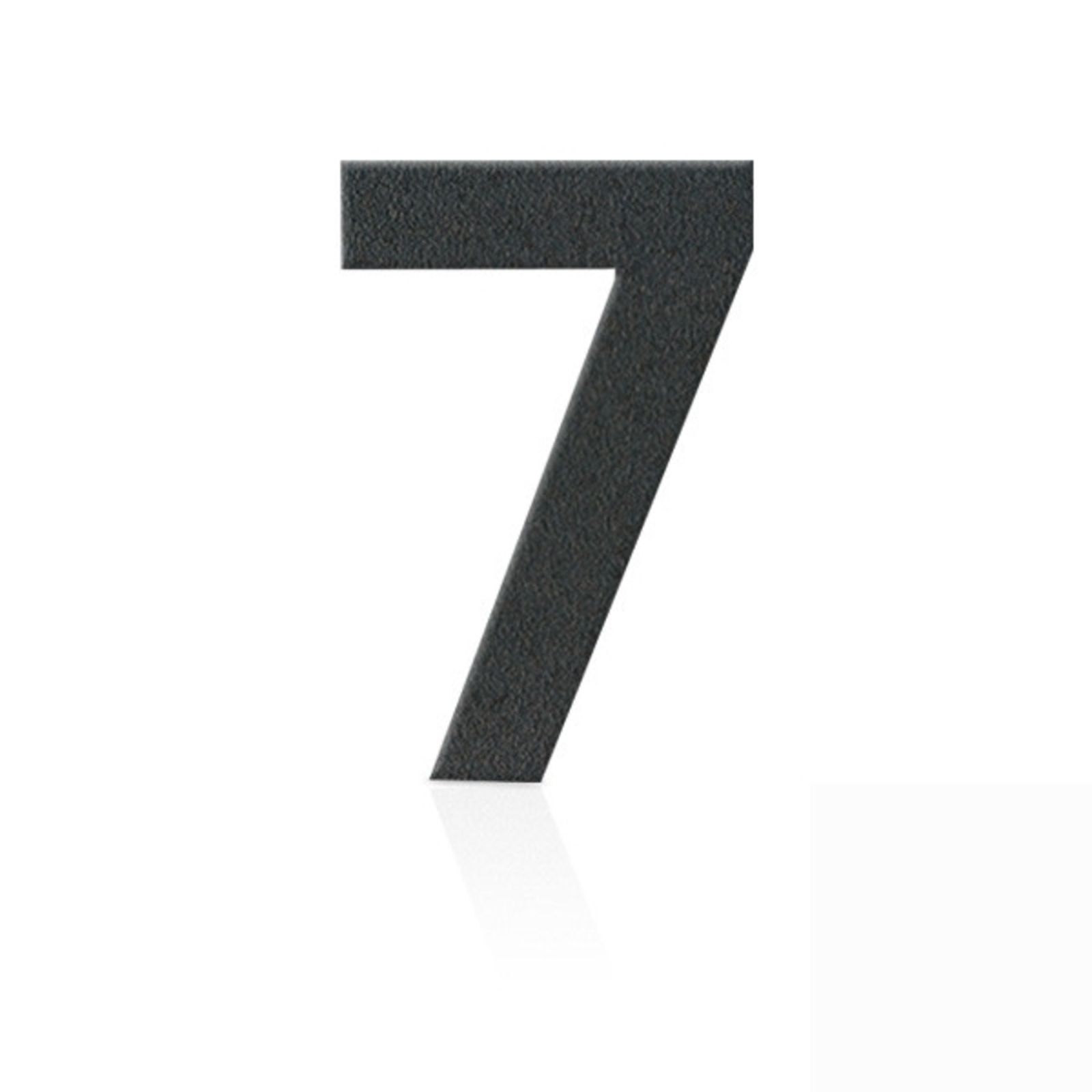 Husnummer i rostfritt stål, siffran 7, grafitgrå