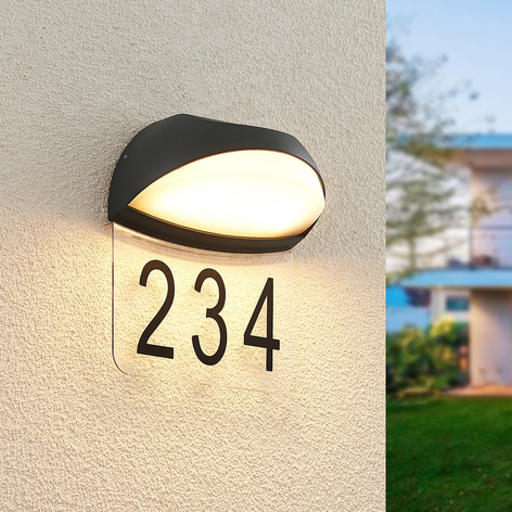 Lucande Loena LED-husnummerlampe