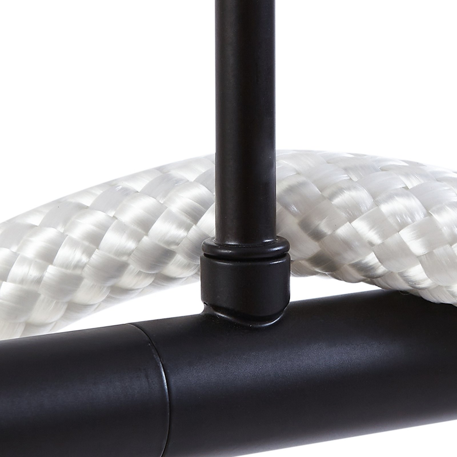 Lucande LED-Hängeleuchte Kisune, schwarz/weiß, Metall