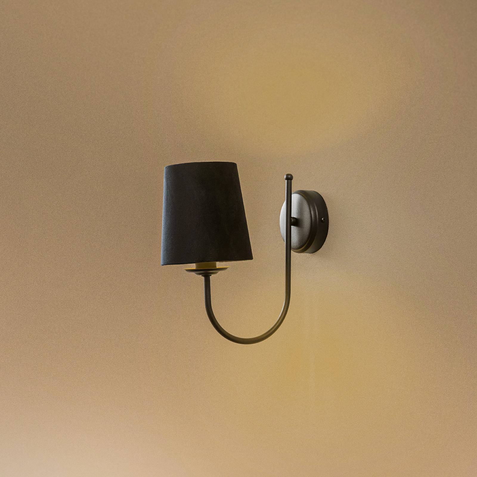 Domiluce Bona vegglampe 1 lyskilde svart