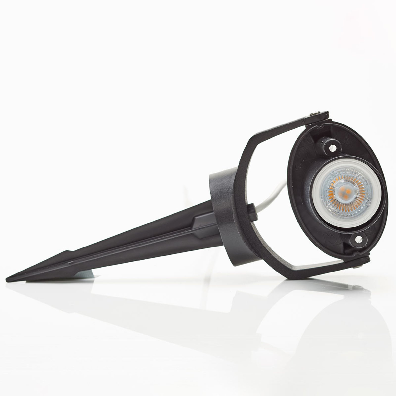 Aardspiesspot Minitommy-EL 1-lamp zwart/frosted