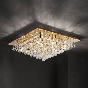 Lindby Rimedia ceiling light, gold, 55 cm