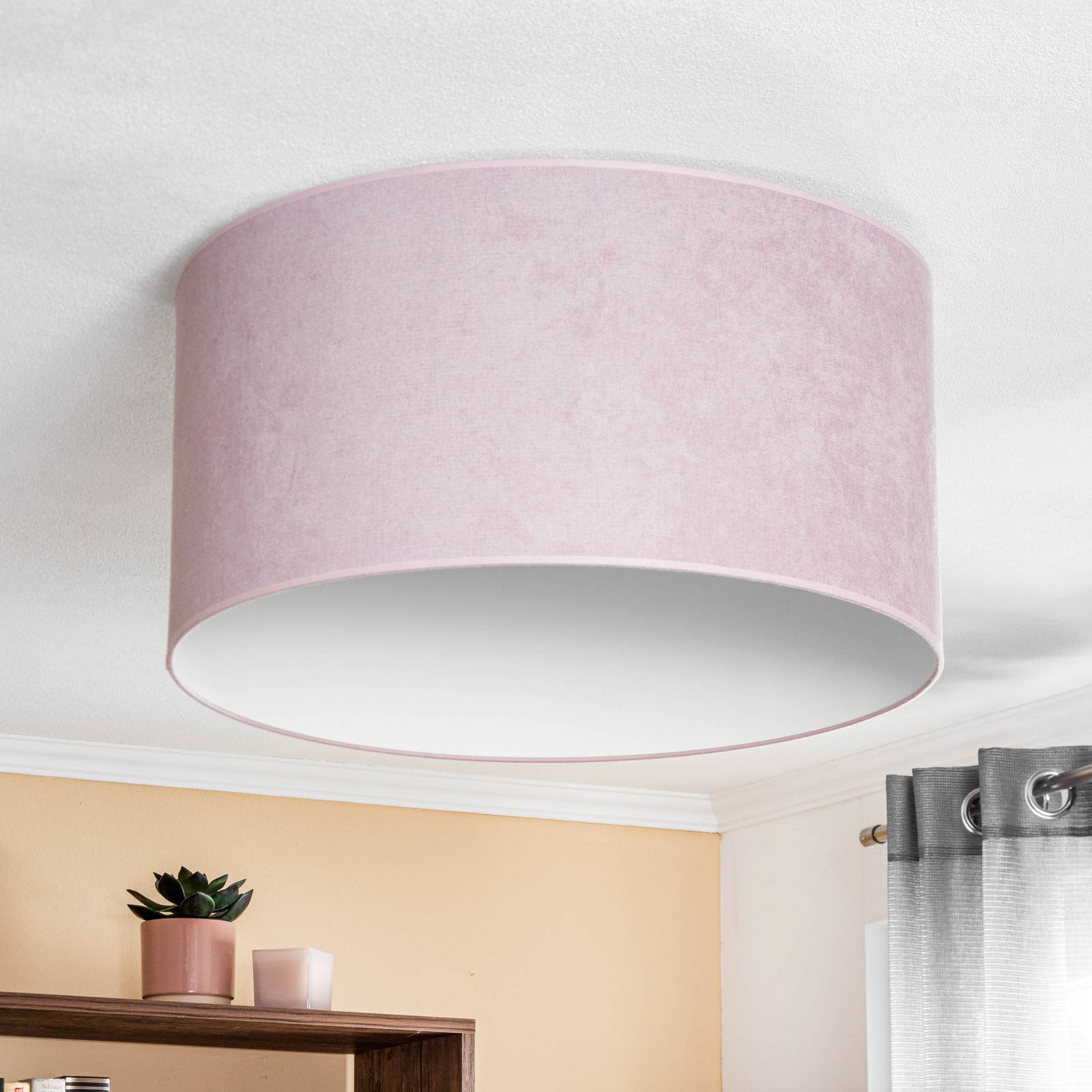Duolla Loftlampe Pastell Roller Ø 60 cm rosa