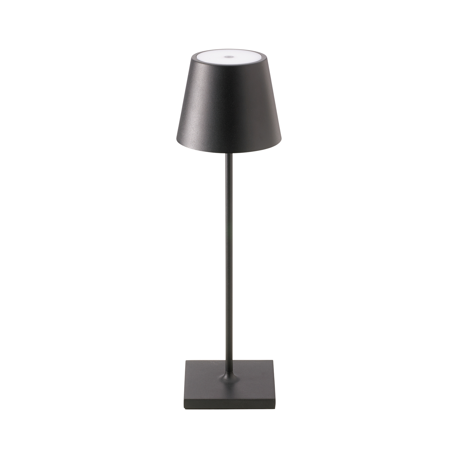Lampe à poser LED Nuindie ronde 38 cm, noire