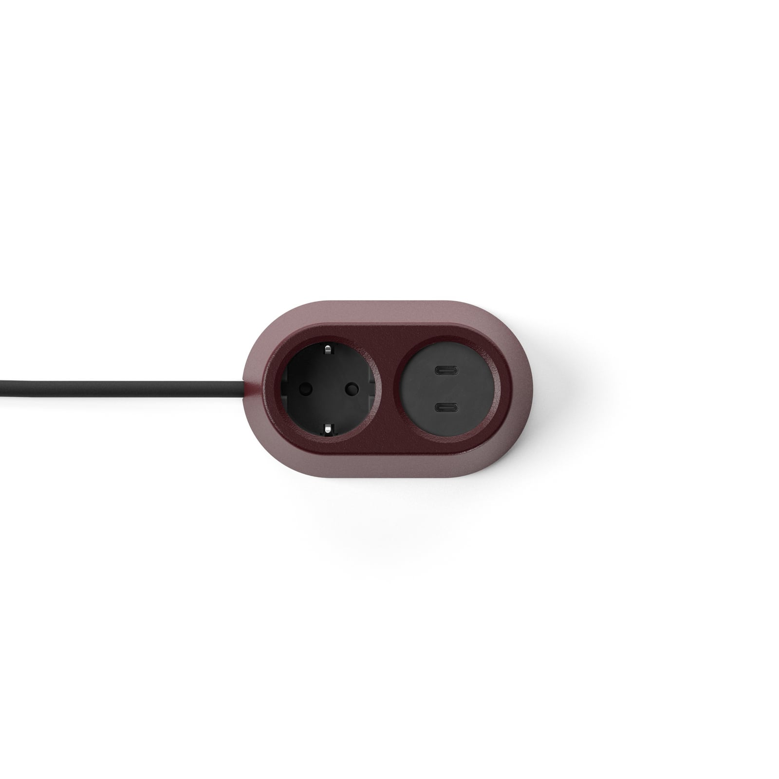 Prise NOMAD BLOCK rouge foncé 1TypeF+USB - Forming Function Prise NOMAD BLOCK rouge foncé 1TypeF+USB - Forming Function