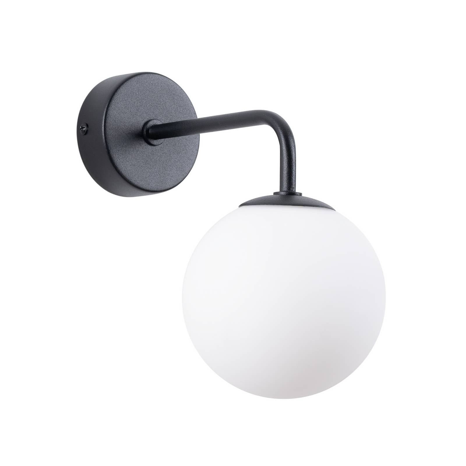 Wandlampe Astral, schwarz, Ausladung 22 cm, Stahl/Glas
