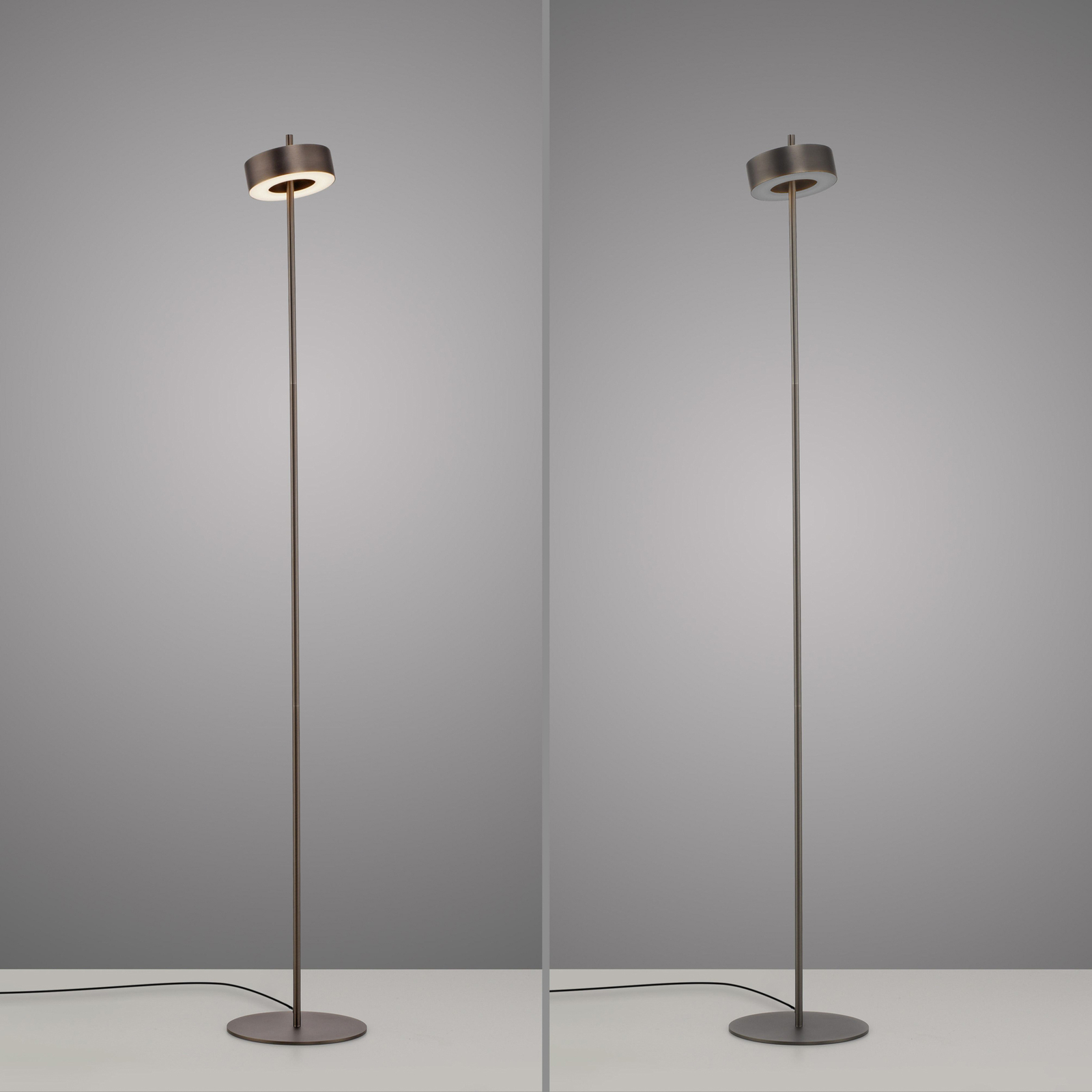 Paul Neuhaus Lampadar LED Q-Rotate maro închis 140 cm