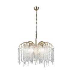 Lampa wisząca Grape, antyczny mosiądz, Ø 72 cm metal/szkło 12-punktowa.