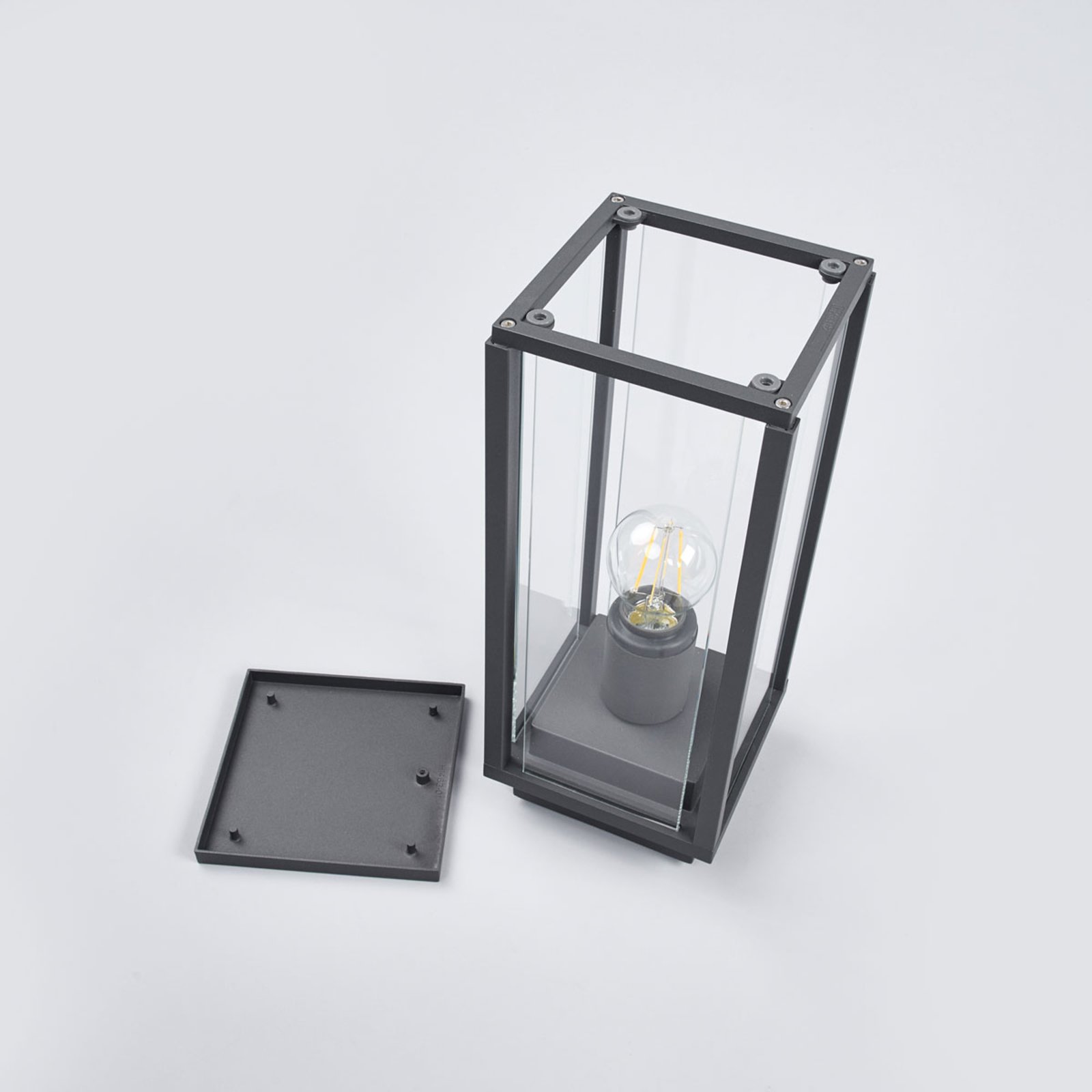Annalea Lámpara Exterior/Jardín H35 Dark Grey/Clear - Lucande