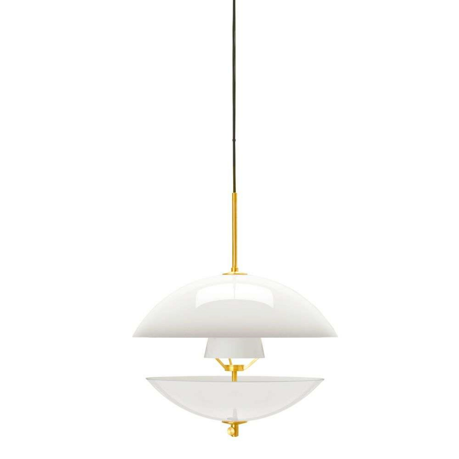 Clam Lampada a Sospensione Ø550 Opal/Brass - Fritz Hansen