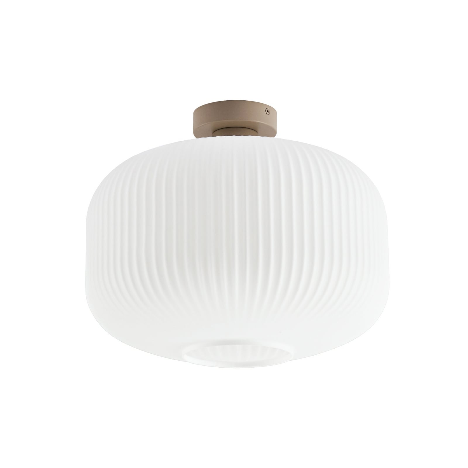 Nola plafondlamp Evey, Ø 35 cm, wit/beige, glas Nola plafondlamp Evey, Ø 35 cm, wit/beige, glas