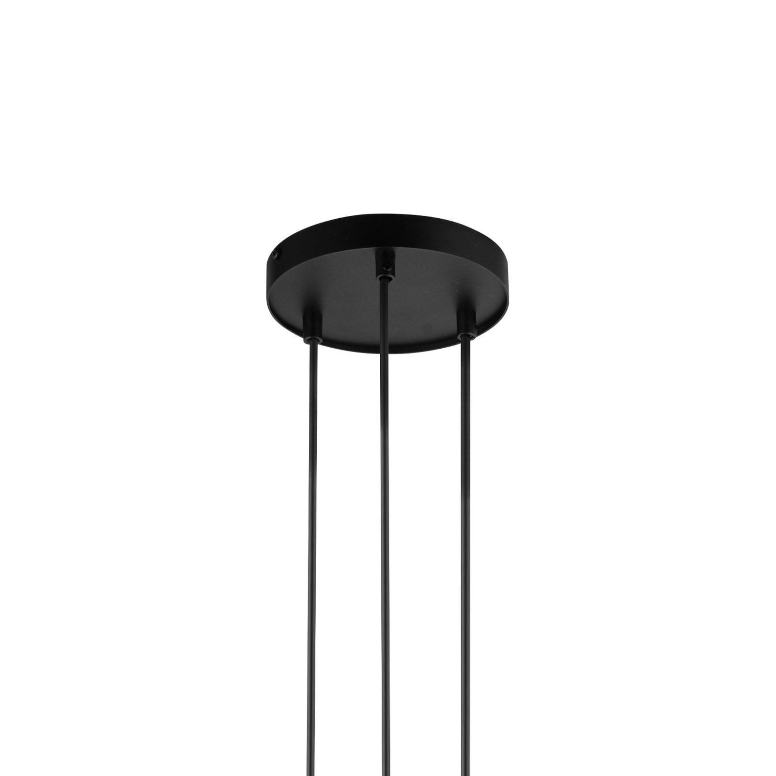 Suspension Sopel Lux, à 3 lampes, ronde, noir/argent, G9