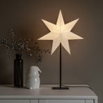 Lampada stella di carta, 7 punte, bianco 65 cm