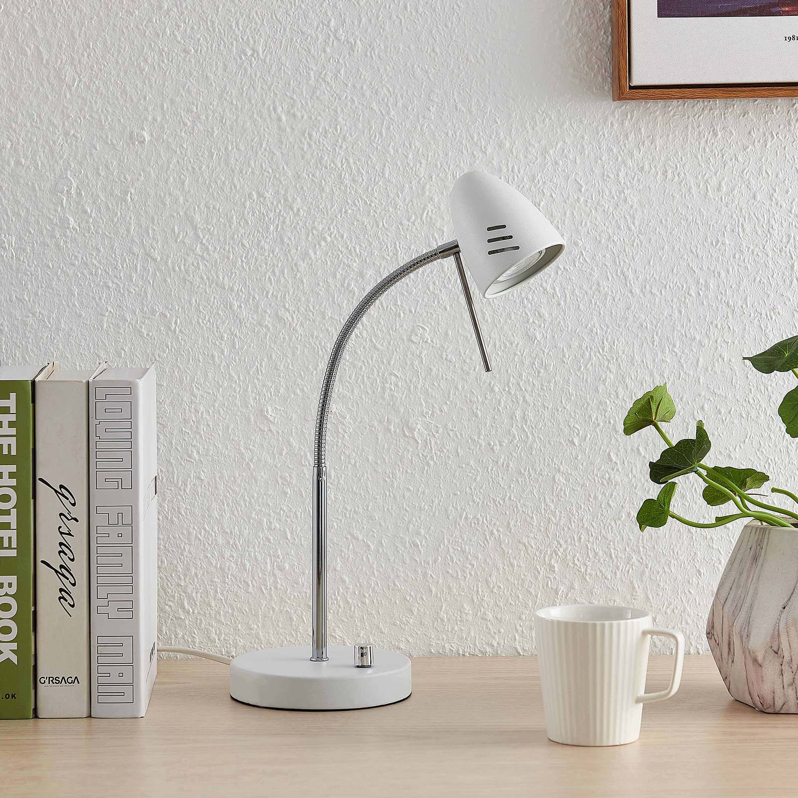 Heyko Table Lamp Dim. White - Lindby