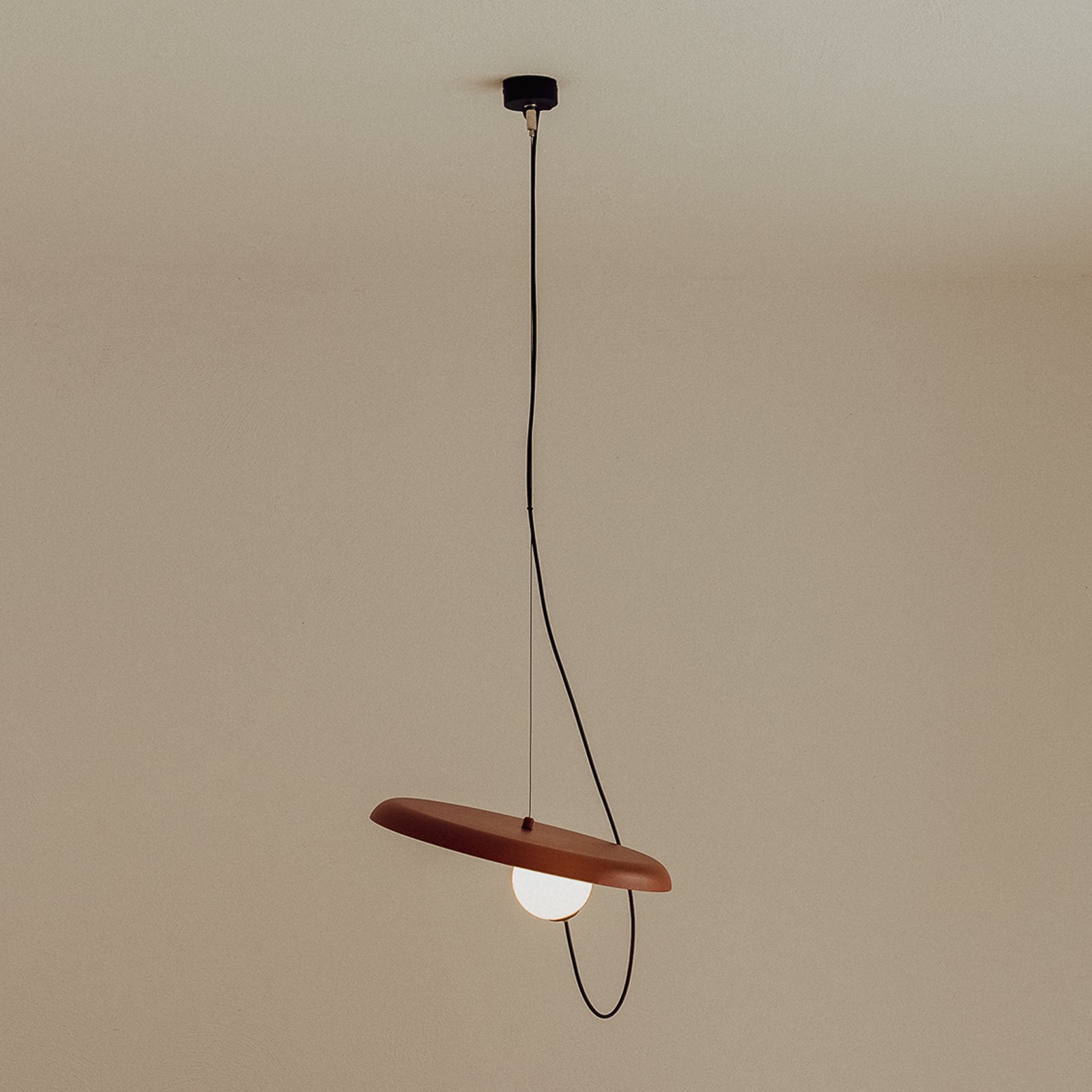 Milan Wire függő lámpa Ø 38 cm réz fémes