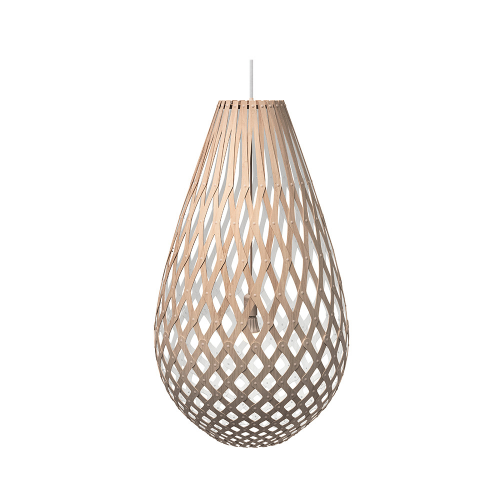 Koura Lampada a Sospensione H120 1 Lato Bianco - David Trubridge