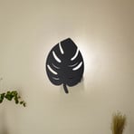 Applique murale Sivani MR-843 au design de feuilles, noir