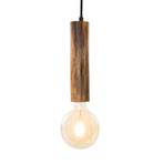 Závěsné svítidlo Tronco, jedno světlo, dřevěný závěs 25 cm