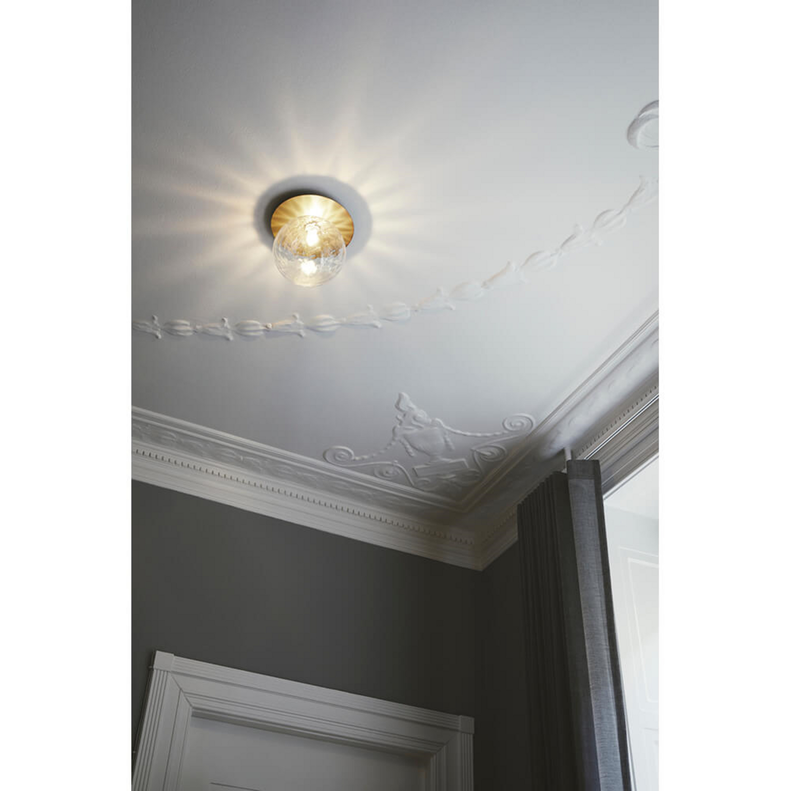 Liila 1 Vägg-/Plafond IP44 Large Nordic Gold/Optic Clear - Nuura