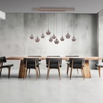 Lampa wisząca LED PURE E-Infinity brąz/bursztyn, 198 cm, 10-punktowa