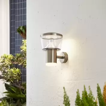 Verkauf 2024 LED-Außenwandlampe Dodd, halbrund, edelstahl